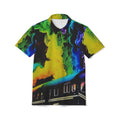 Psychedelic Smoke Train Polo Shirt — Vibrant Neon All-Over-Print Polo