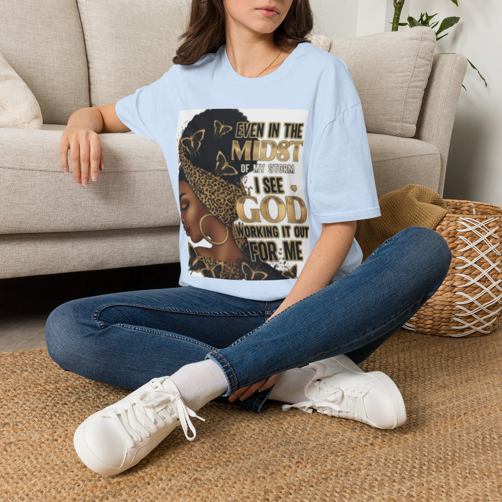 Faith Tee — "Even in the Midst of My Storm I See God Working It Out for Me" Inspirational Shirt