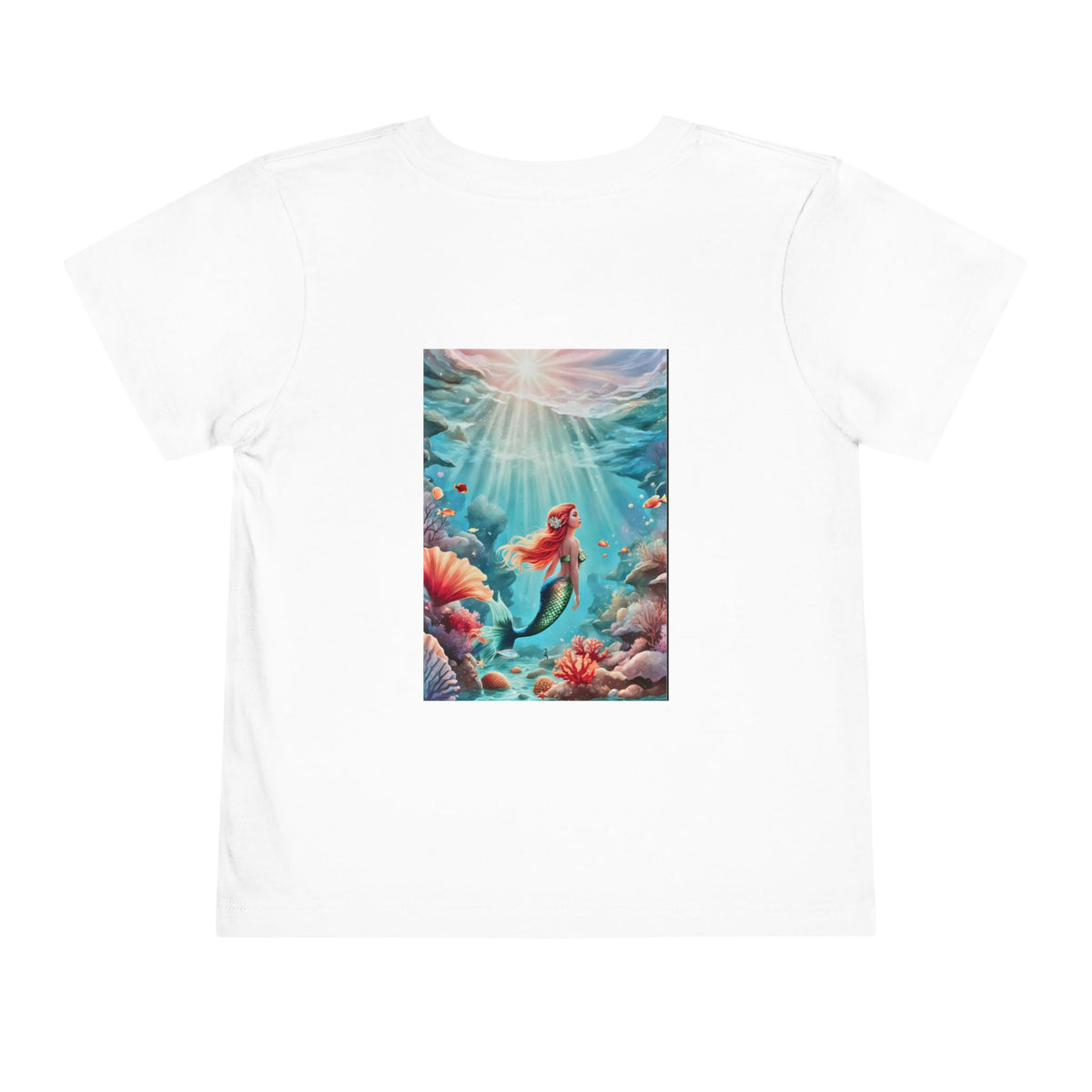 Mermaid Toddler Tee – Underwater Sunlight Sea Life Graphic