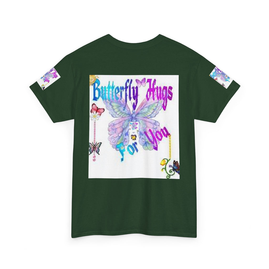 Butterfly Hugs Tee — Pastel Butterfly Graphic Shirt with "Butterfly Hugs For You"