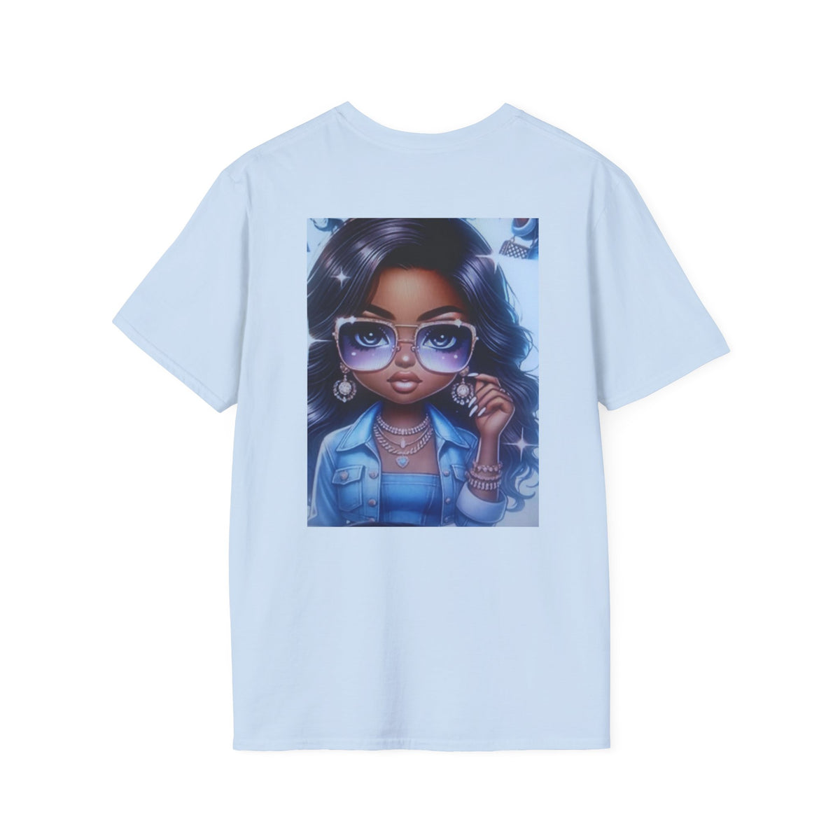 Afro Chic Graphic Tee — Girl with Sunglasses Illustration