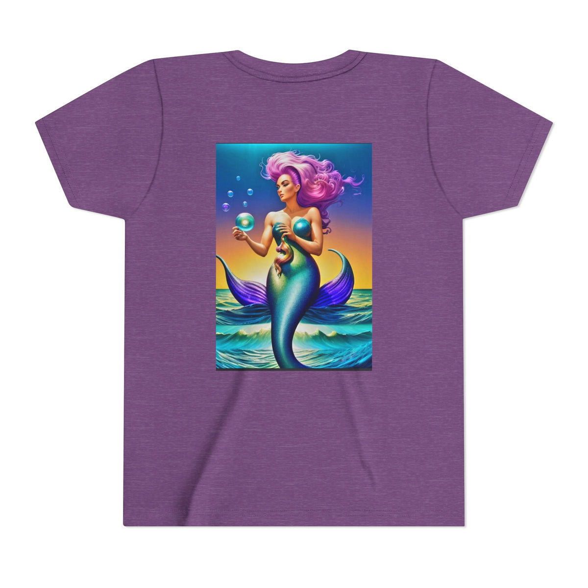 Youth Mermaid Tee — Colorful Fantasy Mermaid Graphic Shirt for Kids
