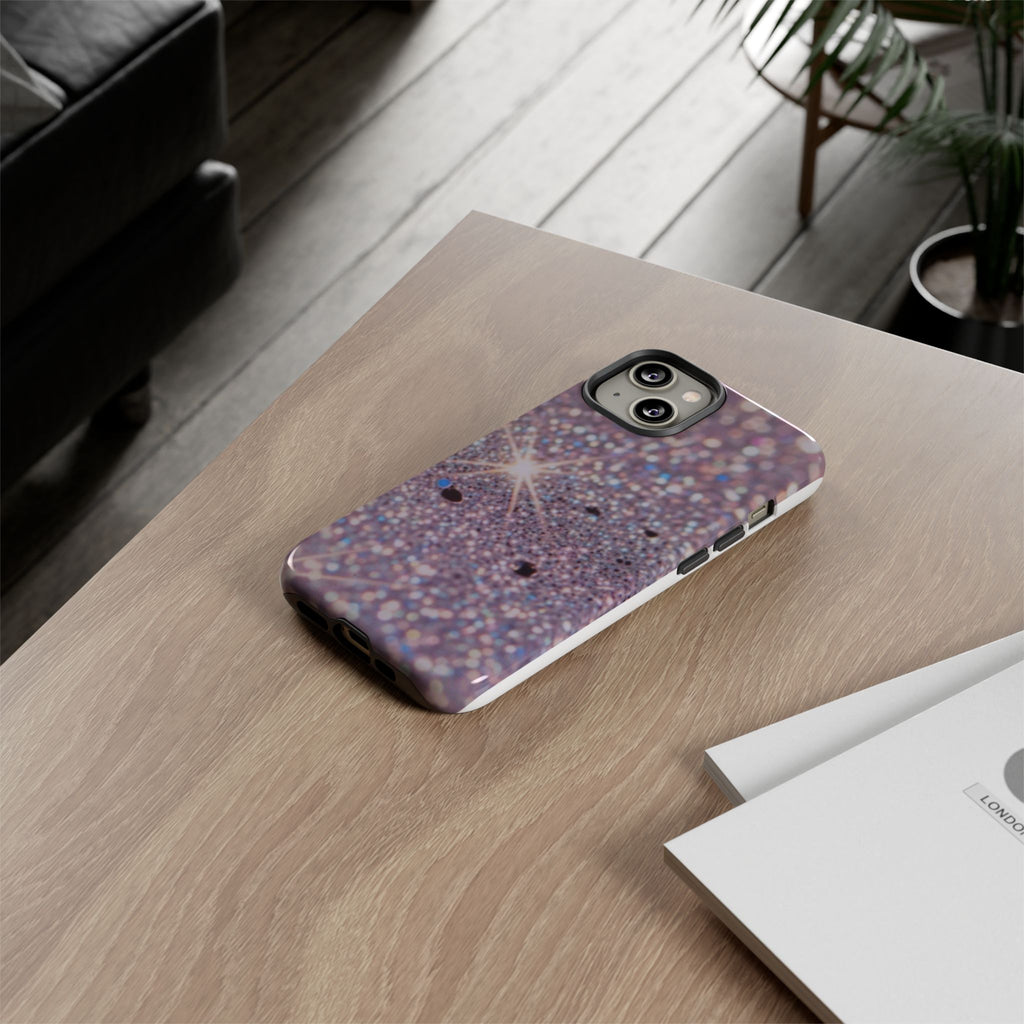 Sparkling Pink Glitter Tough Phone Case