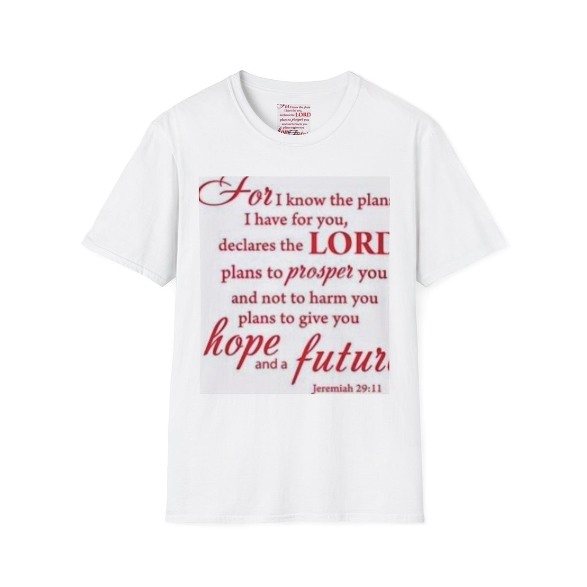 Christian Scripture T‑Shirt — "For I Know the Plans" Jeremiah 29:11 Inspirational Tee