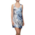 Blue Watercolor Floral Racerback Dress