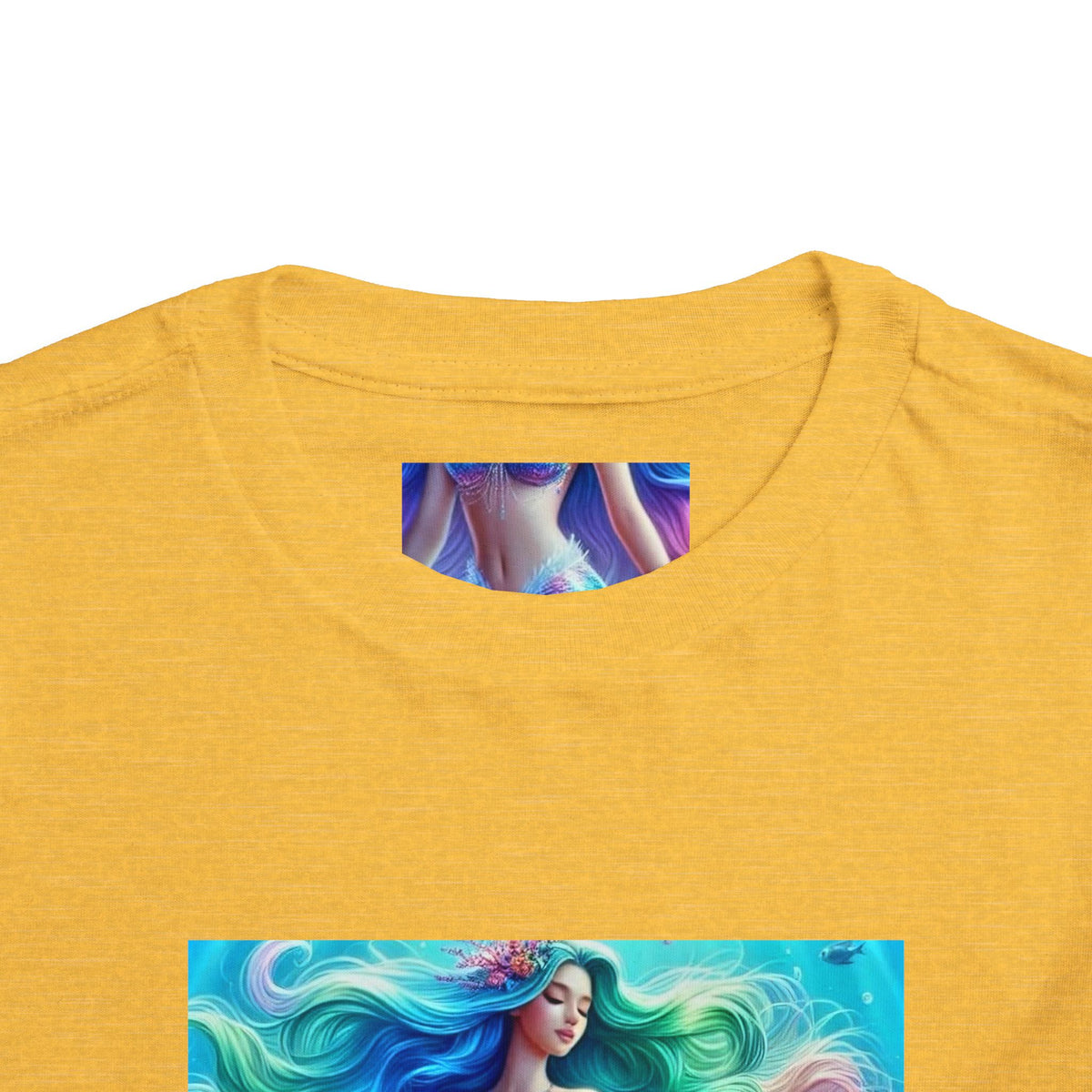 Toddler Mermaid Tee — Colorful Rainbow Sea Princess Short Sleeve Shirt