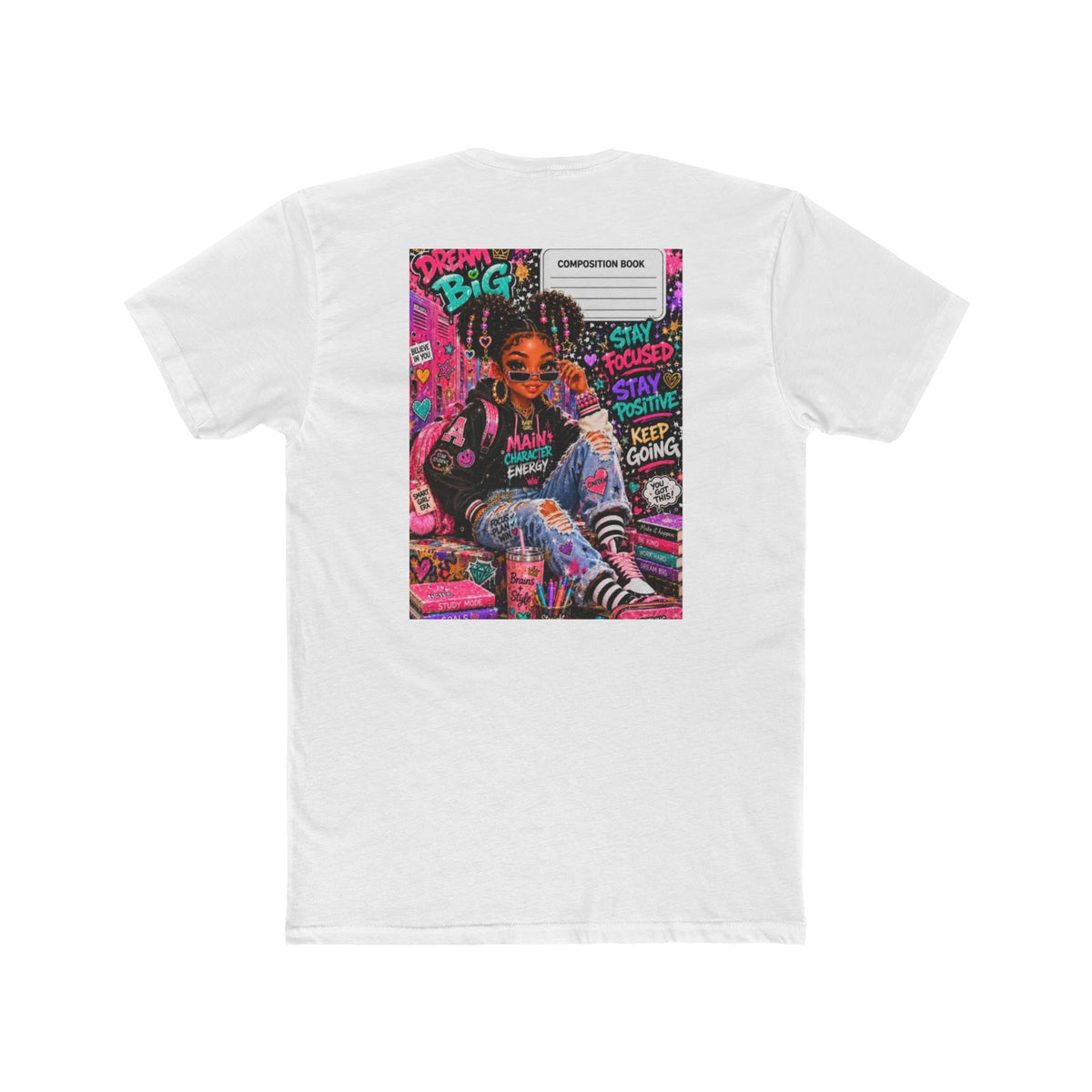 Dream Big Graphic Tee — Motivational Girl Street Art T-Shirt
