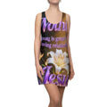 Racerback Dress — "Nothing is Greater" Floral Christian Jesus Message