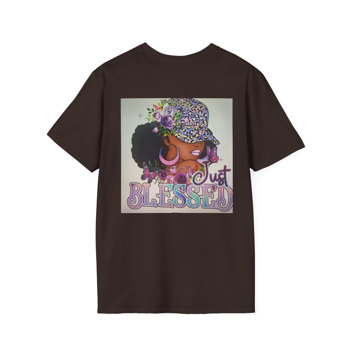 Just Blessed Afro Floral Tee