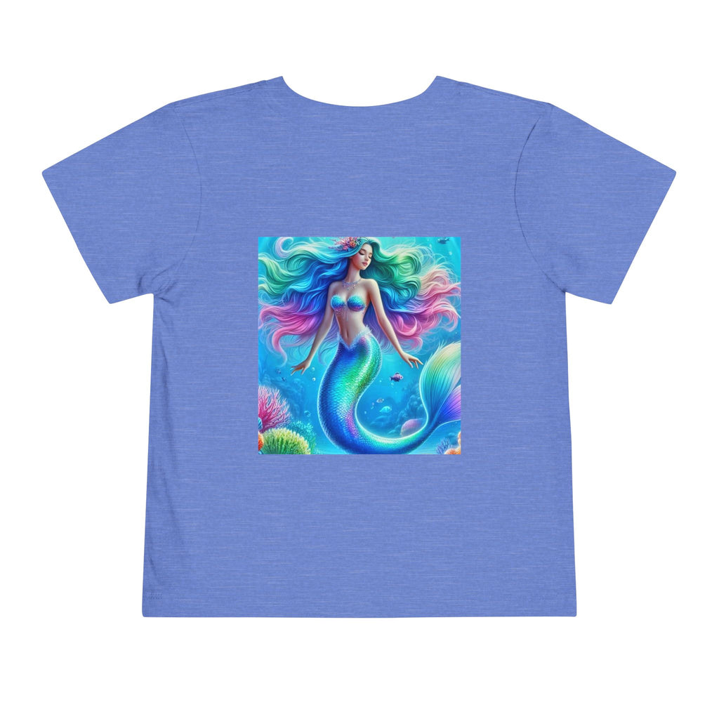 Toddler Mermaid Tee — Colorful Rainbow Sea Princess Short Sleeve Shirt
