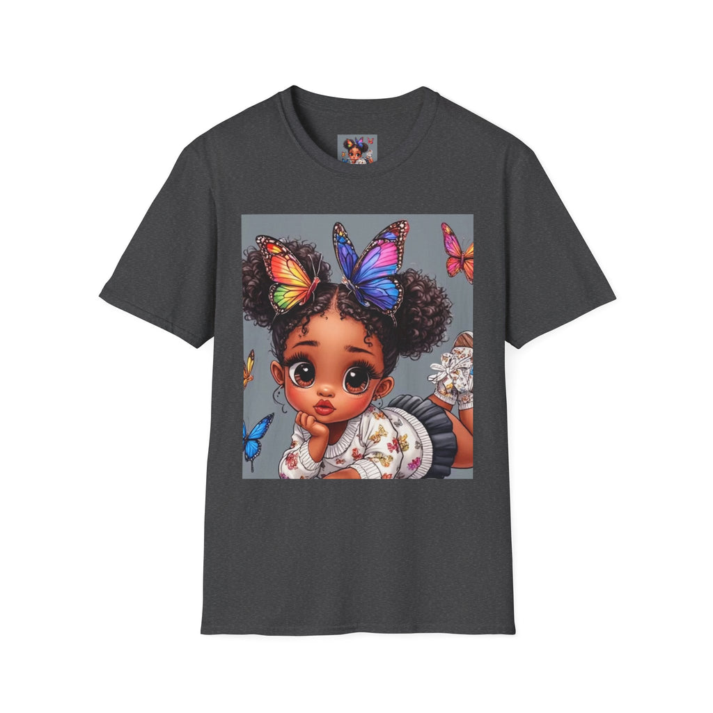 Butterfly Crown T‑Shirt — Cute Little Girl Illustration Tee