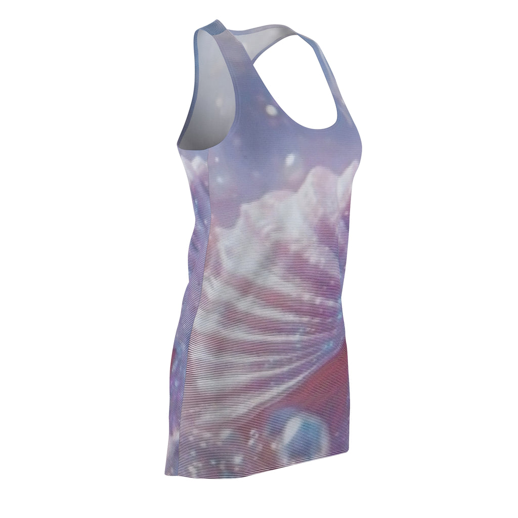 Seashell Dream Racerback Dress — Pastel Mermaid Shell Print AOP