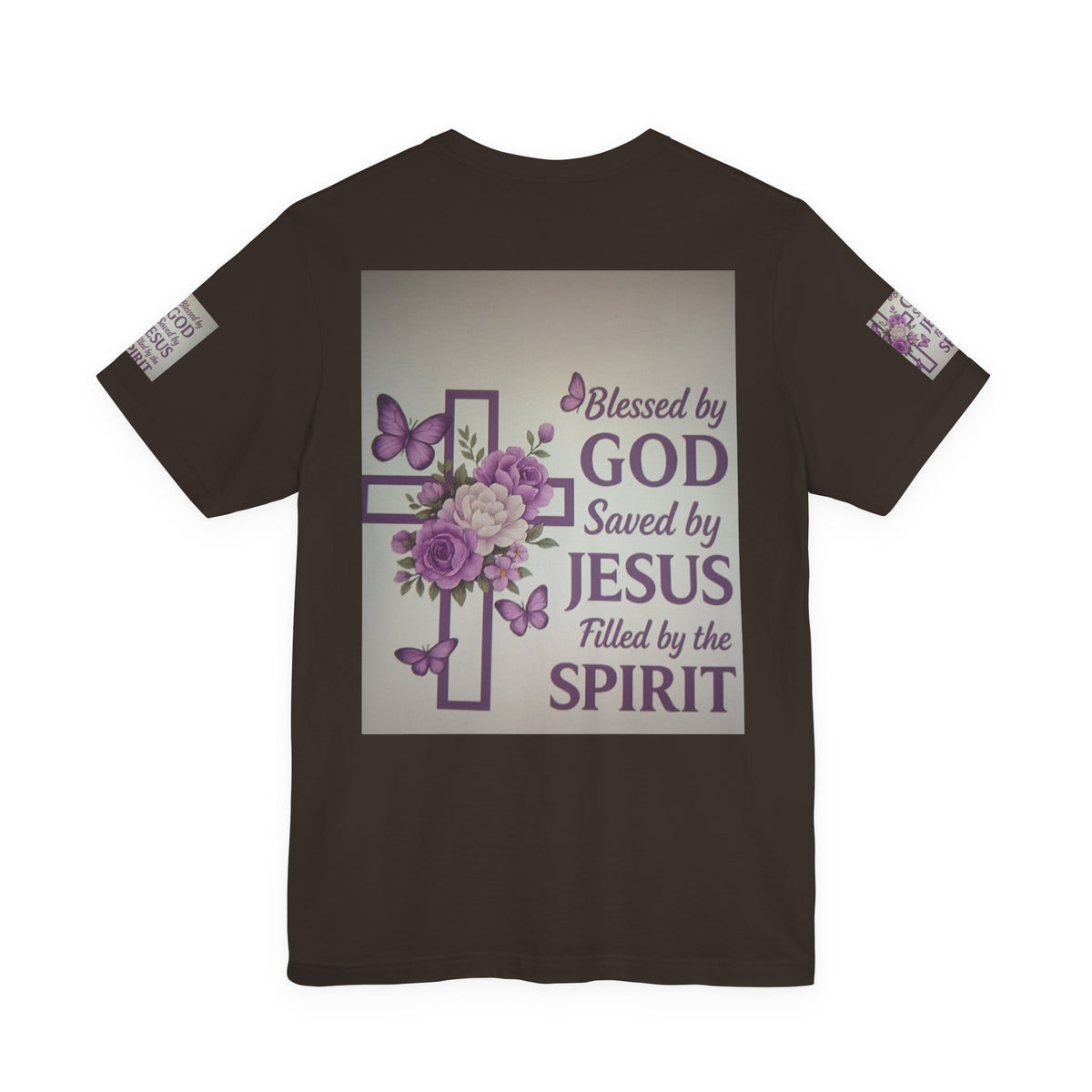 Blessed by God Christian T-Shirt — "Blessed by God, Saved by Jesus, Filled by the Spirit"