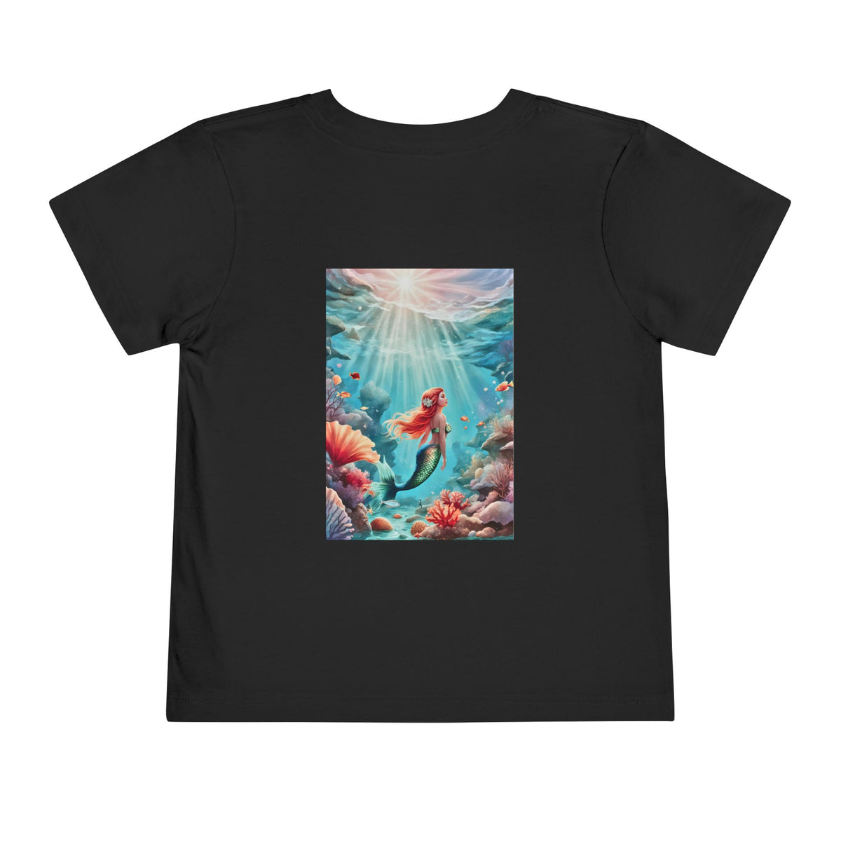 Mermaid Toddler Tee – Underwater Sunlight Sea Life Graphic