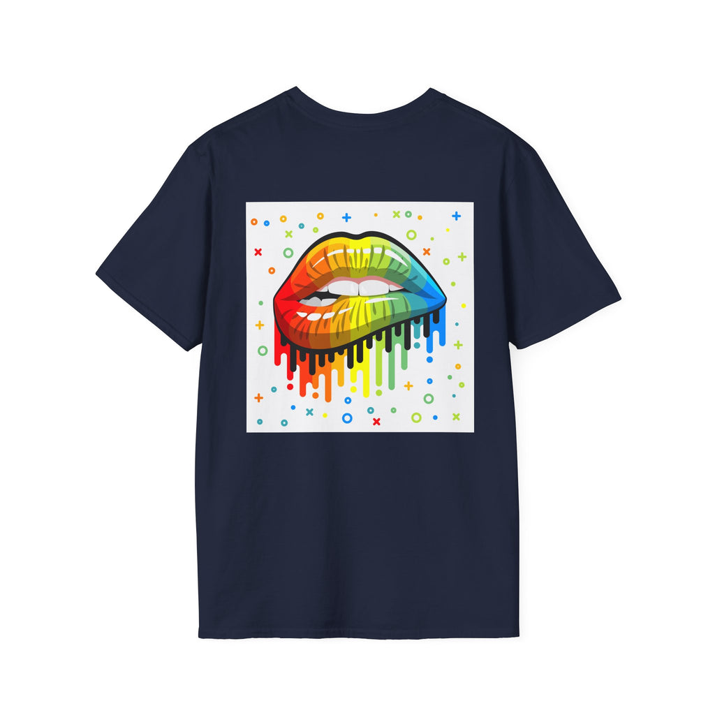 Rainbow Drip Lips T-Shirt — Pride LGBTQ+ Colorful Lip Graphic Tee