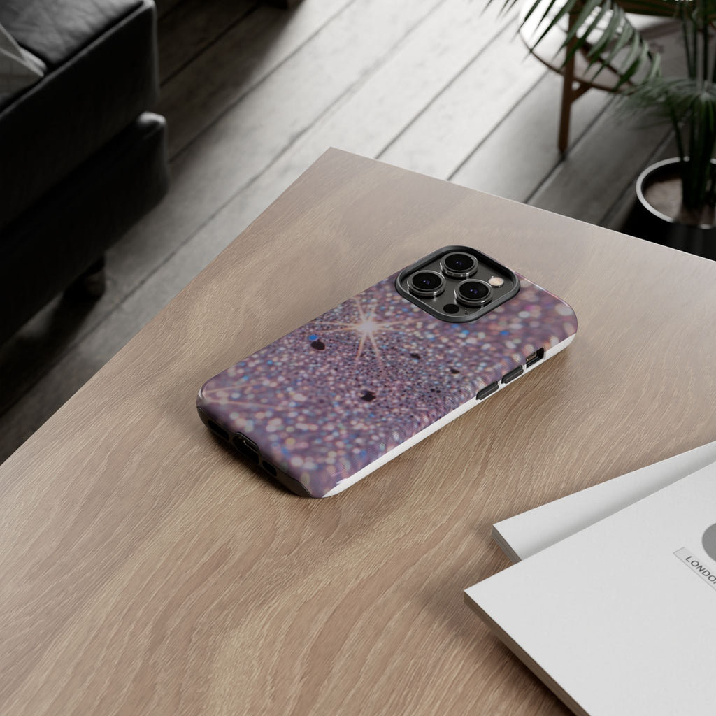 Sparkling Pink Glitter Tough Phone Case
