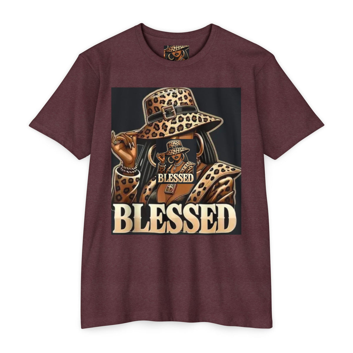 Blessed Leopard Hat T-Shirt