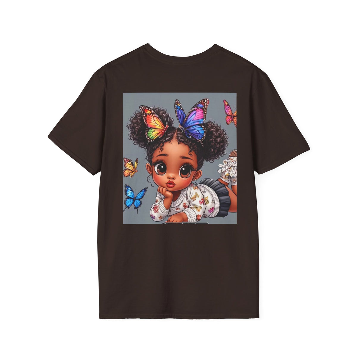 Butterfly Crown T‑Shirt — Cute Little Girl Illustration Tee