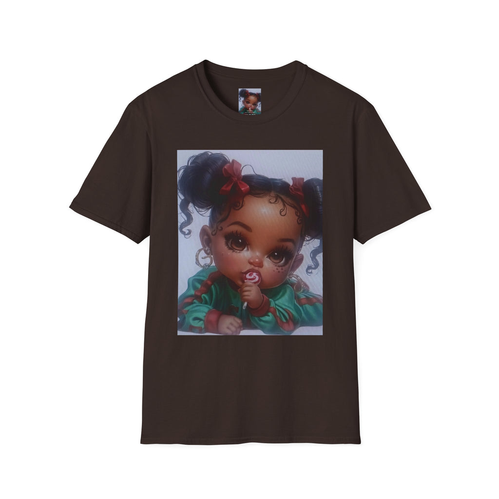 Cute Baby Girl Portrait T-Shirt — Adorable Cartoon Infant Graphic Tee