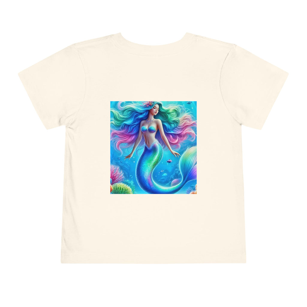Toddler Mermaid Tee — Colorful Rainbow Sea Princess Short Sleeve Shirt