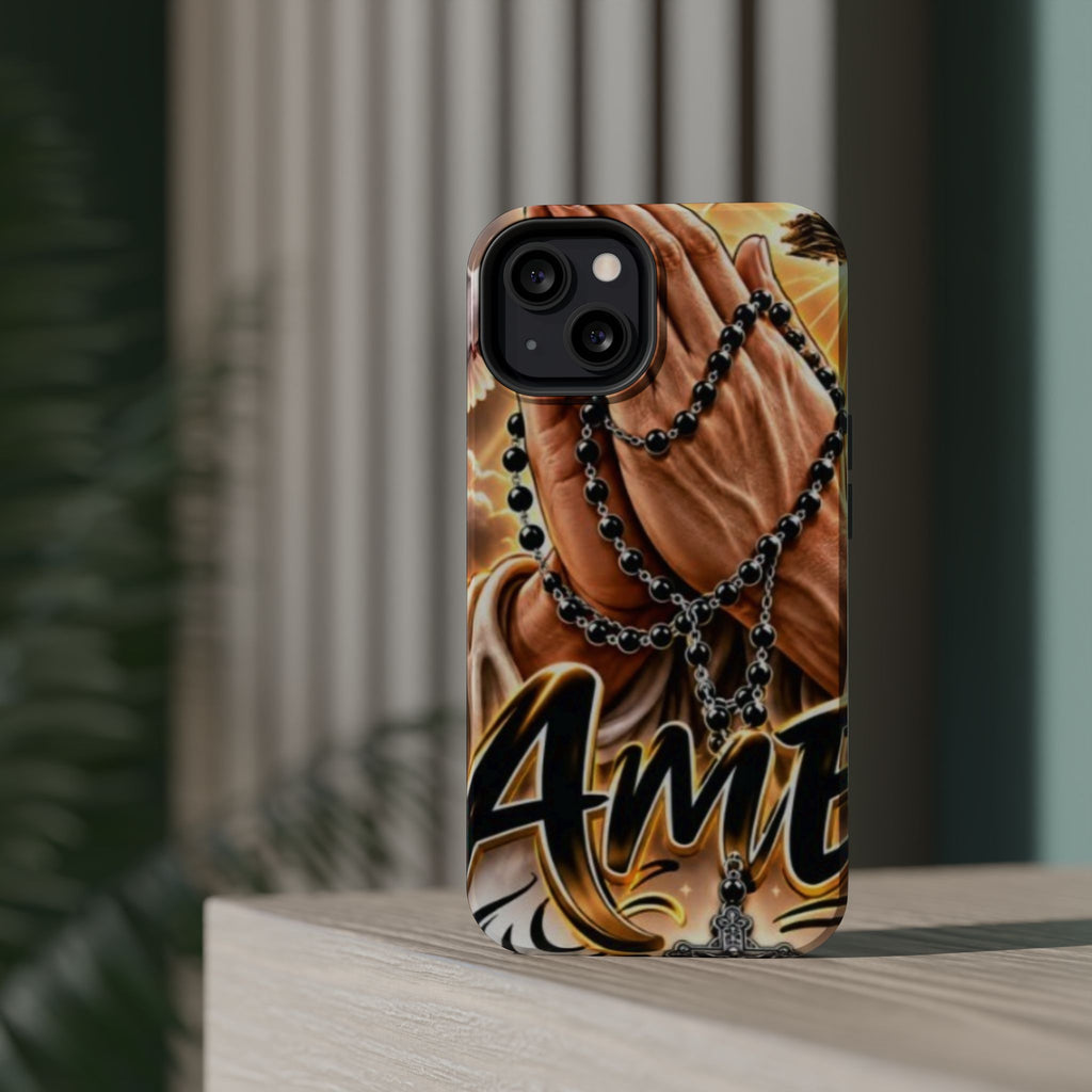 Praying Hands Rosary Magnetic Impact Phone Case