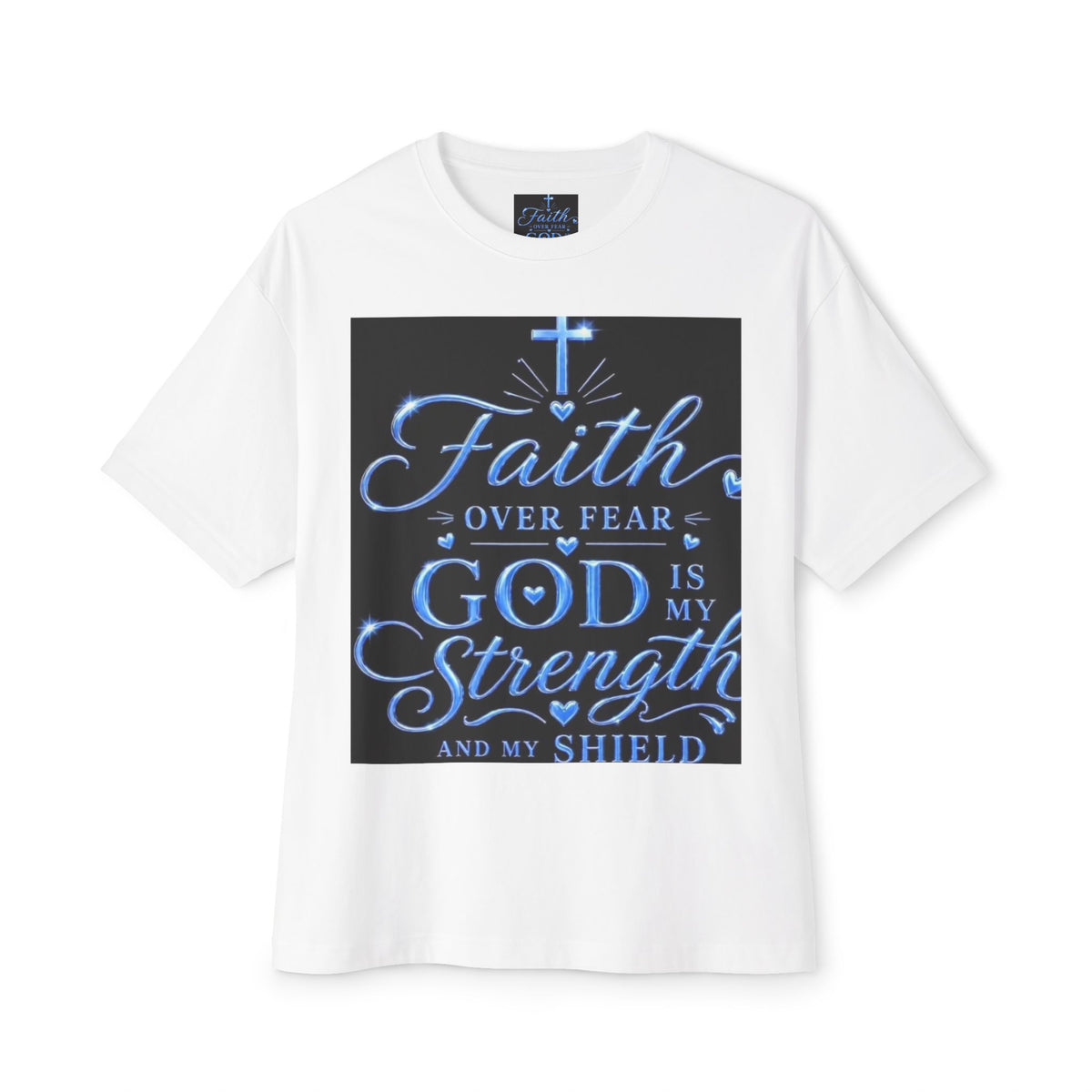Faith Over Fear Tee — "God is My Strength" Christian T‑Shirt