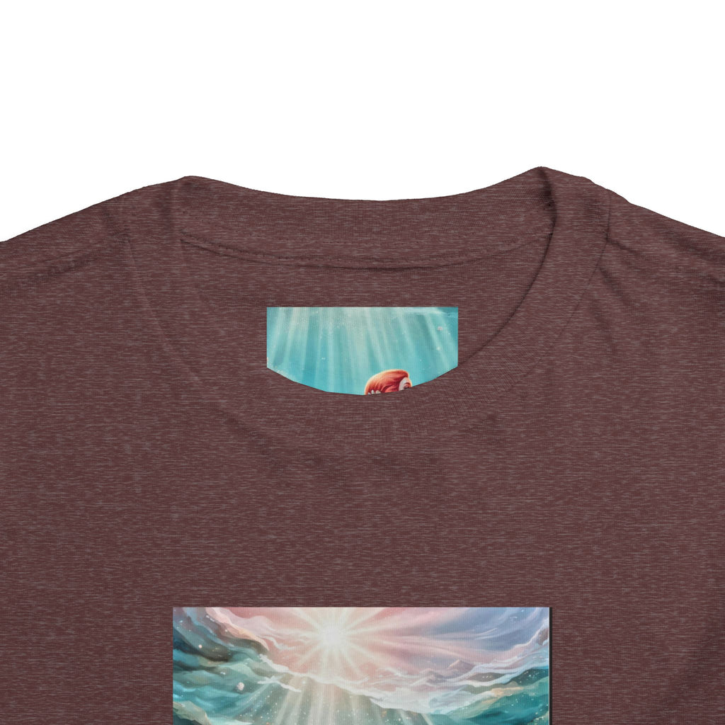 Mermaid Toddler Tee – Underwater Sunlight Sea Life Graphic