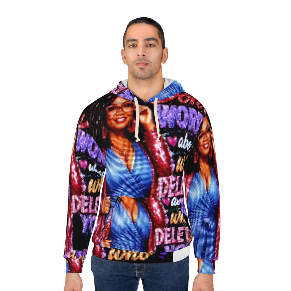 Inspirational Oprah Quote Hoodie — "Don't Worry About Who Deleted You, Be Thankful" All-Over Print