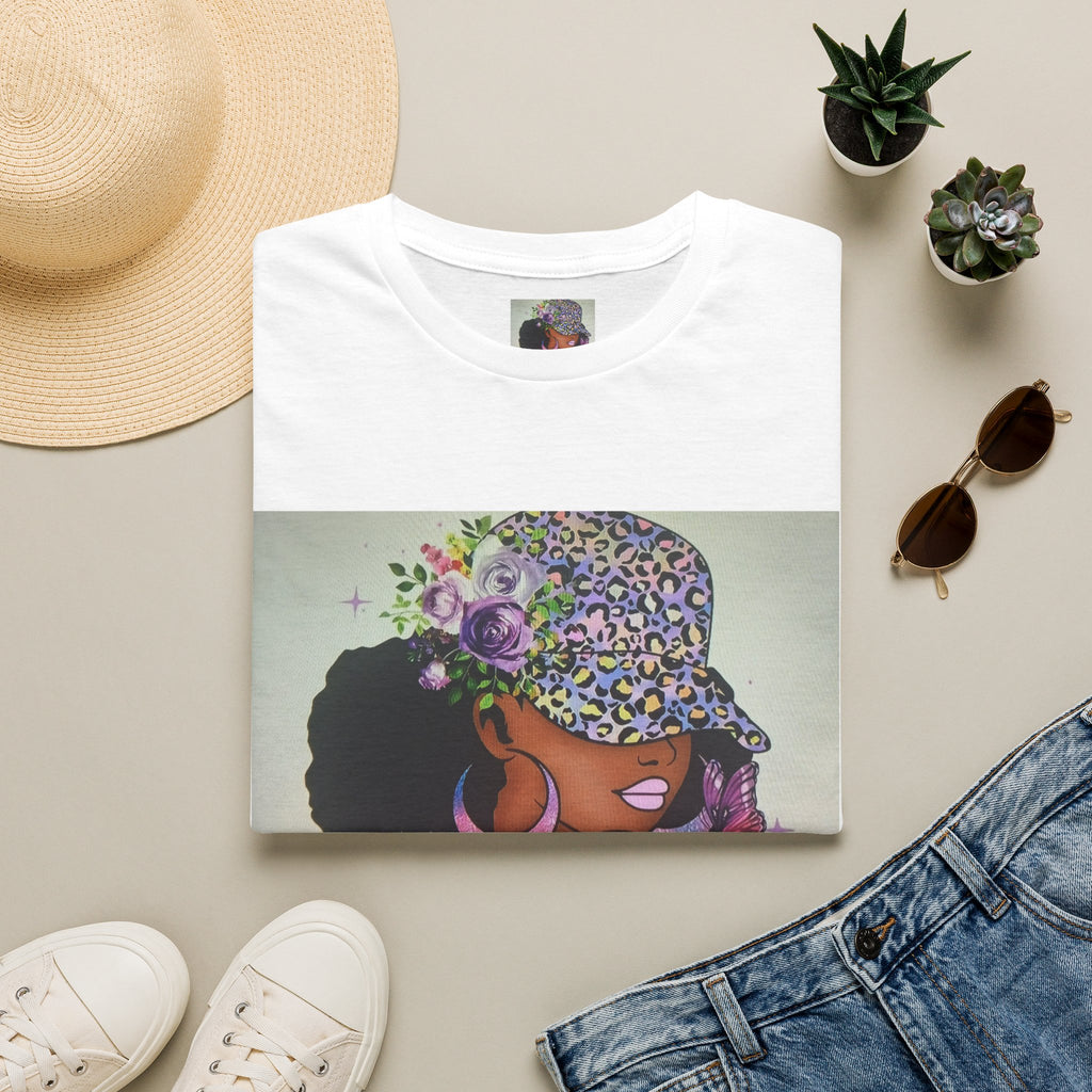 Just Blessed Afro Floral Tee