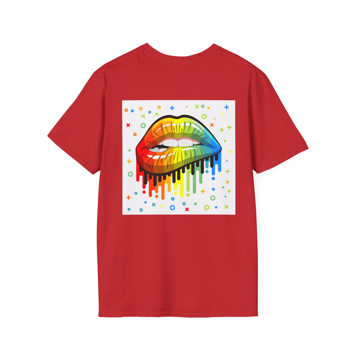 Rainbow Drip Lips T-Shirt — Pride LGBTQ+ Colorful Lip Graphic Tee