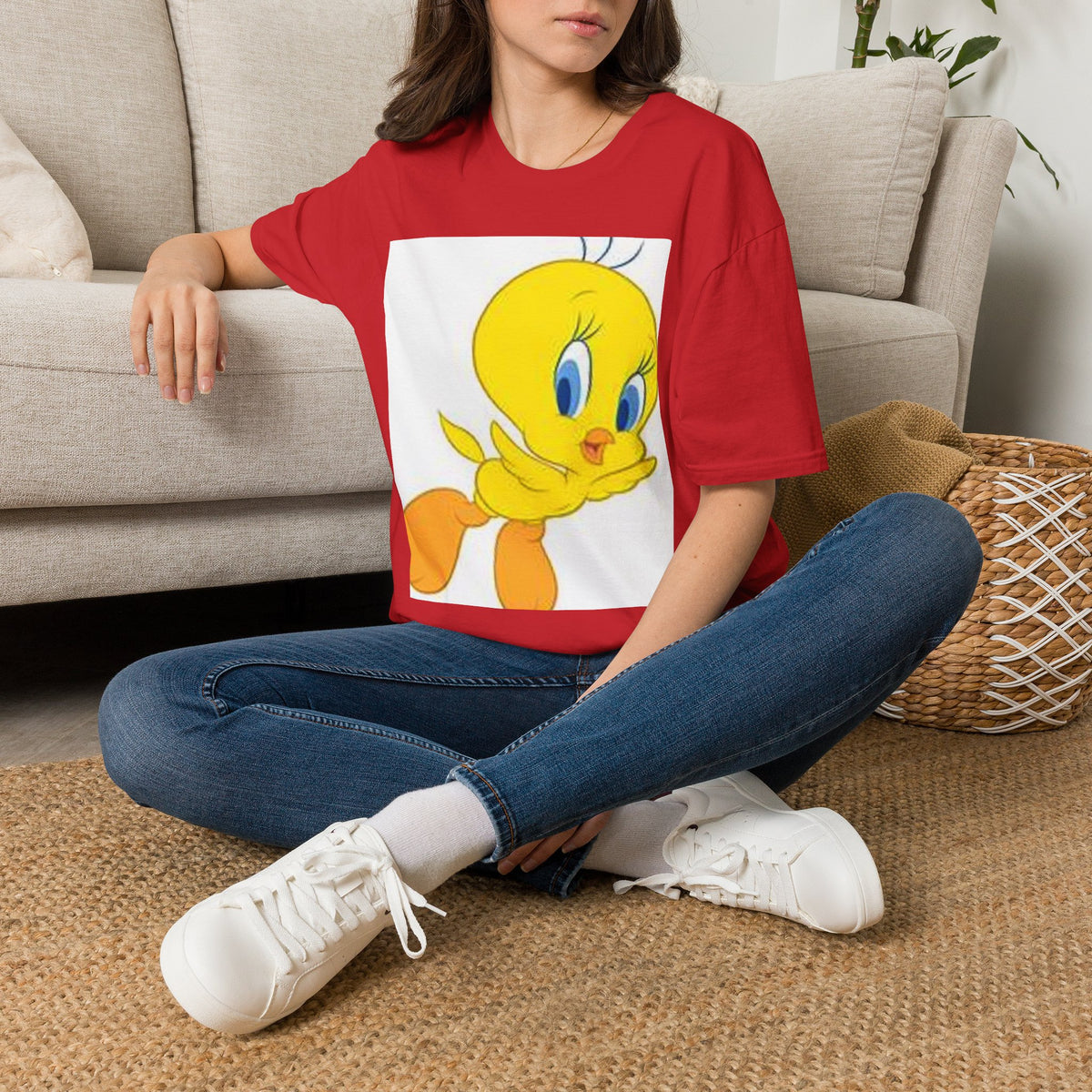 Cartoon Yellow Bird T-Shirt — Cute Tweety Graphic Tee