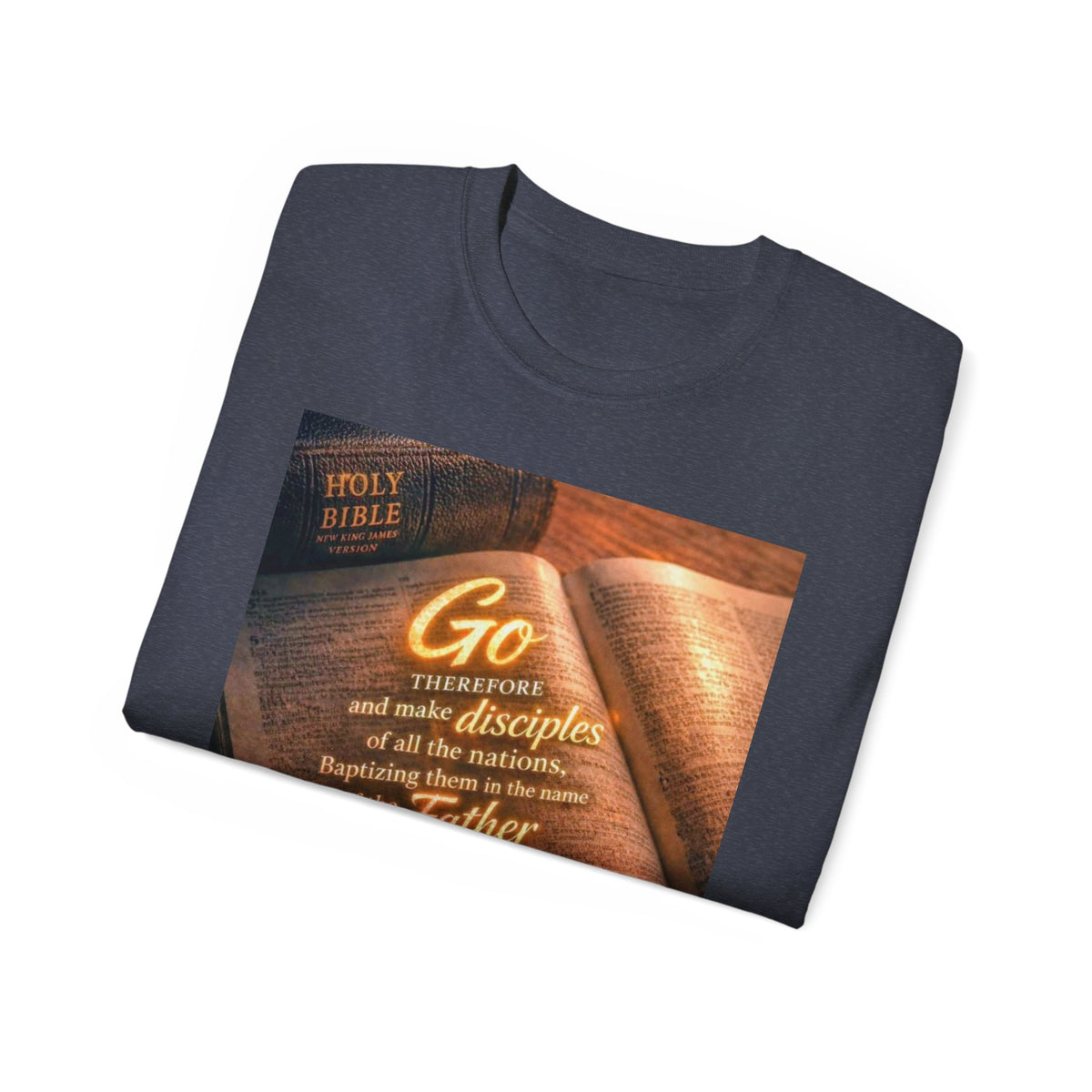 Christian Bible Verse T-Shirt — "Go...make disciples" Inspirational Faith Tee