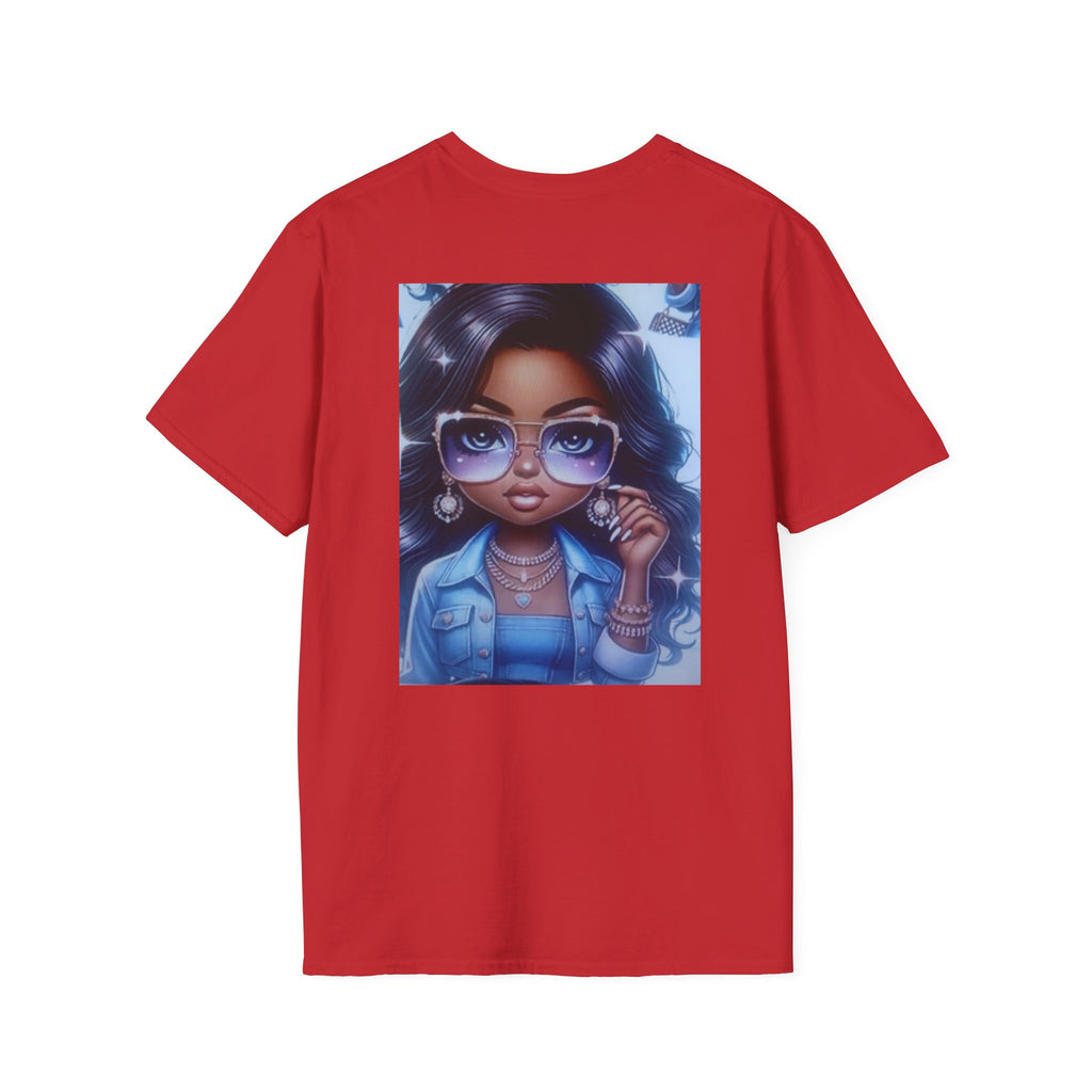 Afro Chic Graphic Tee — Girl with Sunglasses Illustration