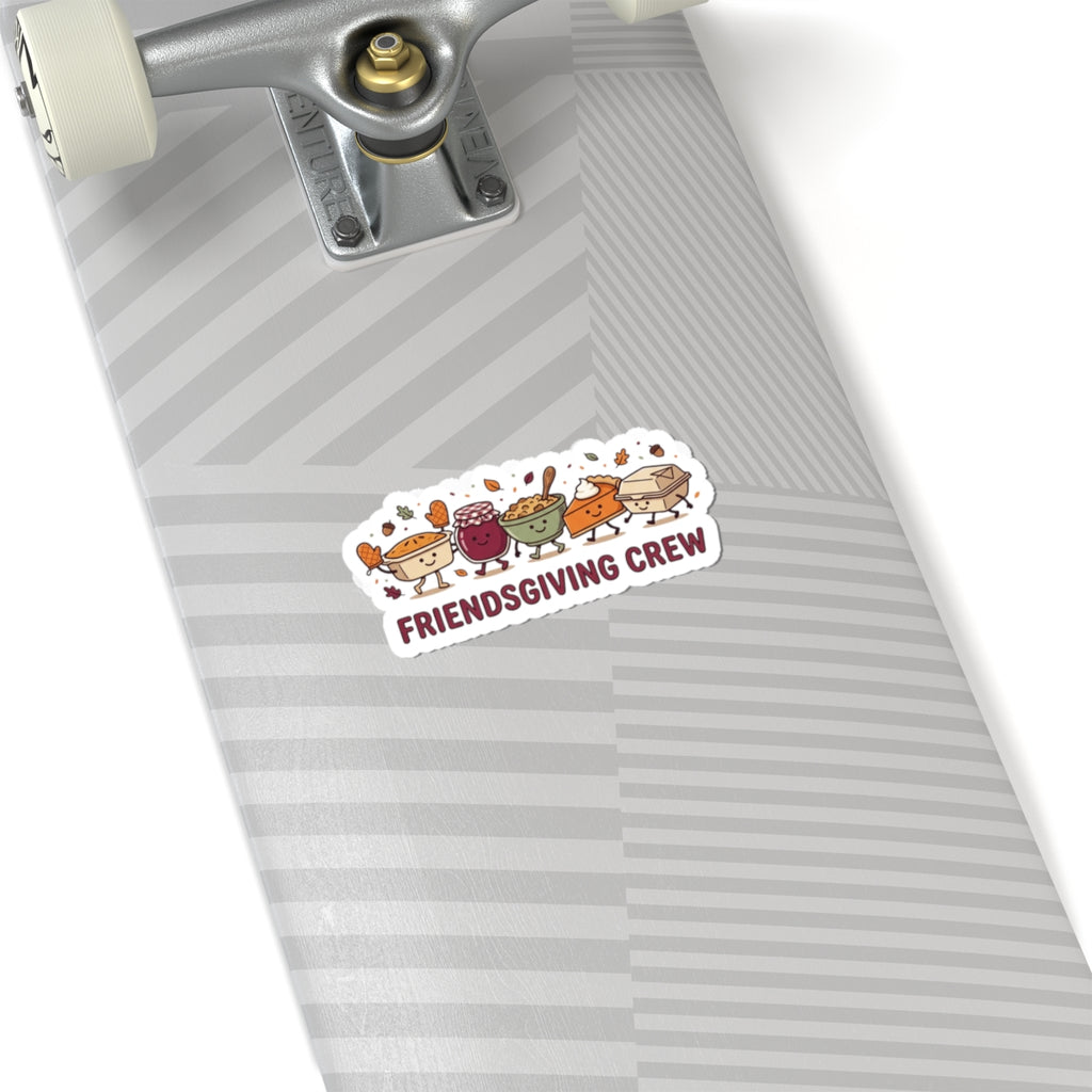 Friendsgiving Crew Sticker | Thanksgiving Fall Harvest, Pumpkin Pie, Watercolor Foliage