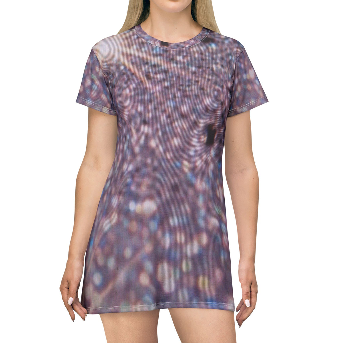 Sparkling Bokeh All-Over Print T-Shirt Dress