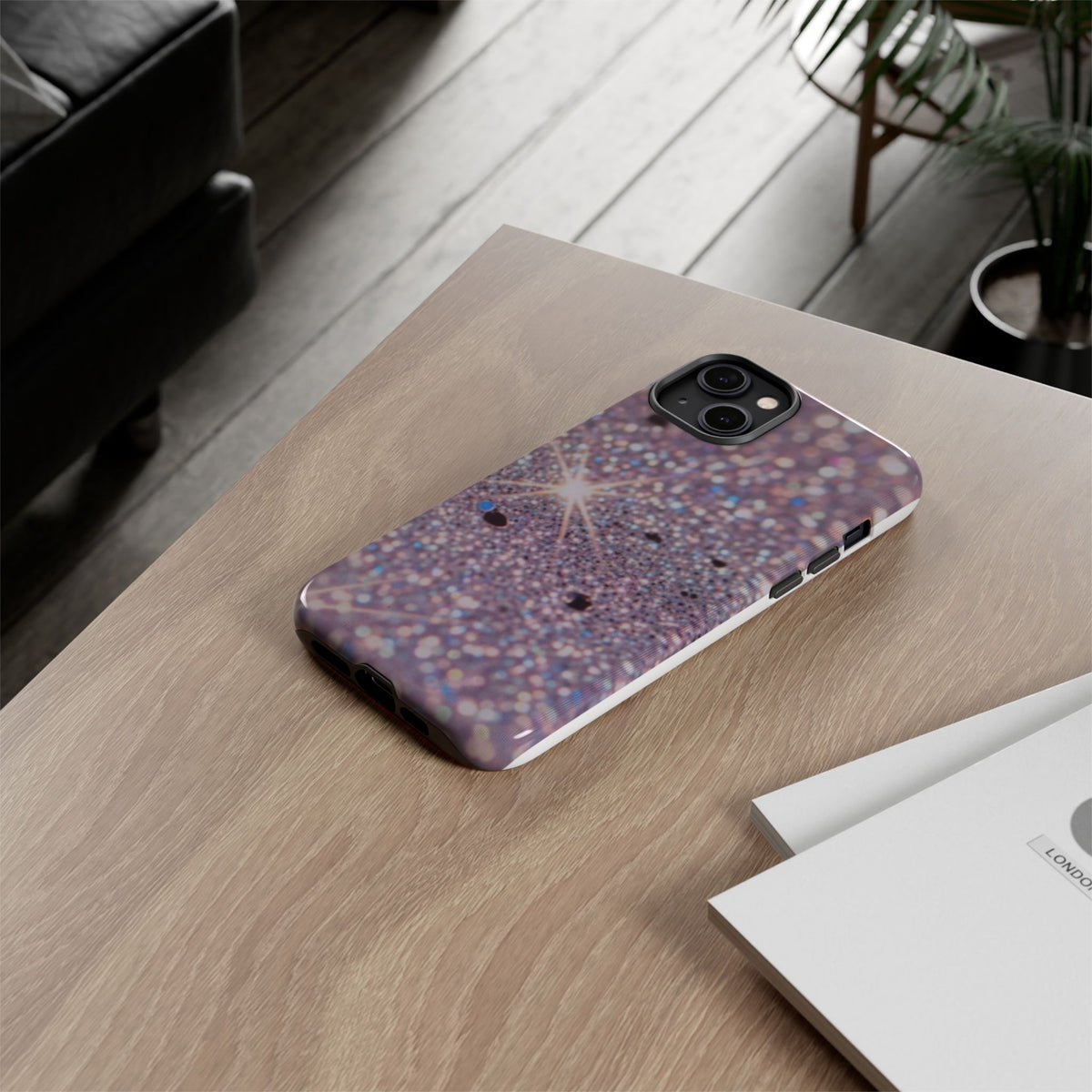 Sparkling Pink Glitter Tough Phone Case