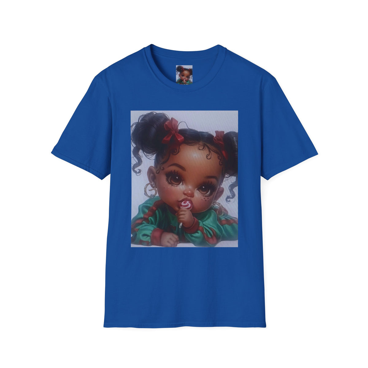 Cute Baby Girl Portrait T-Shirt — Adorable Cartoon Infant Graphic Tee