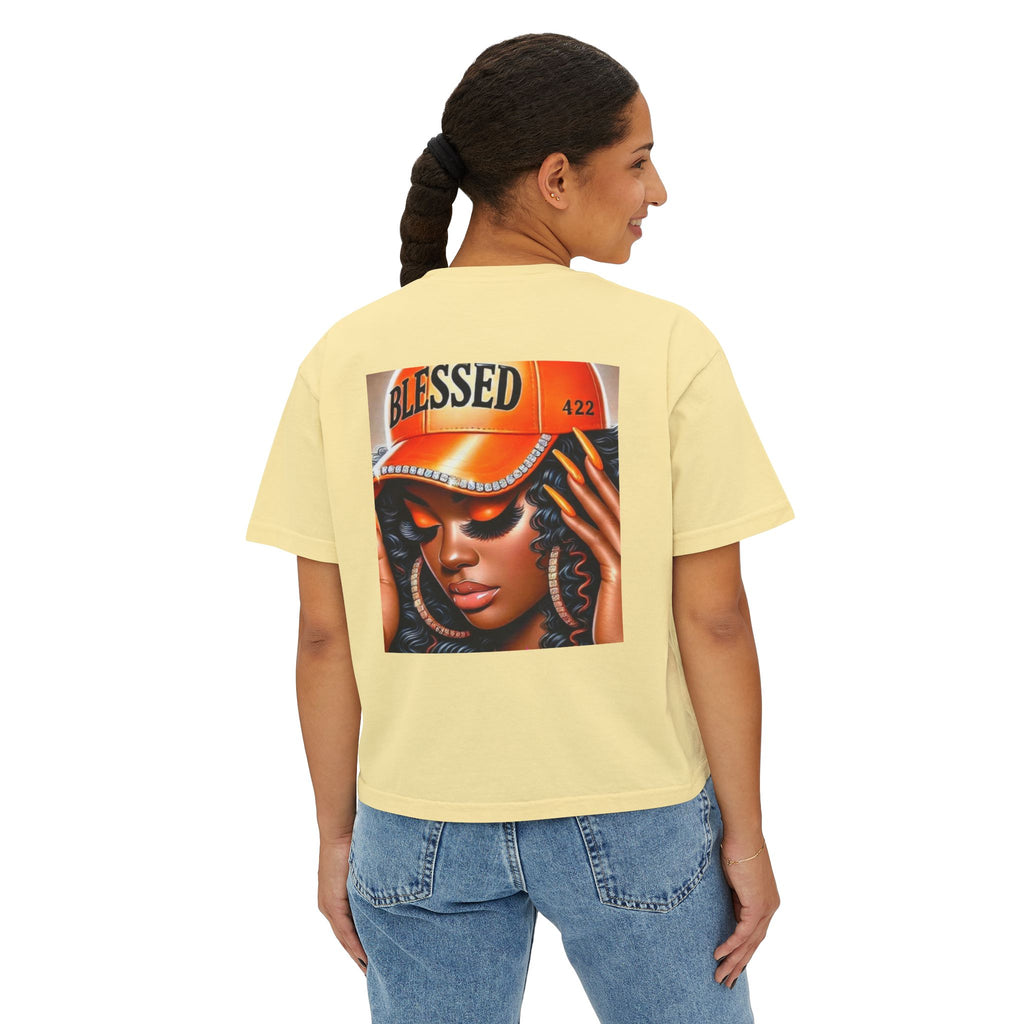 Blessed 422 Boxy Tee – Women’s Graphic Crop Shirt