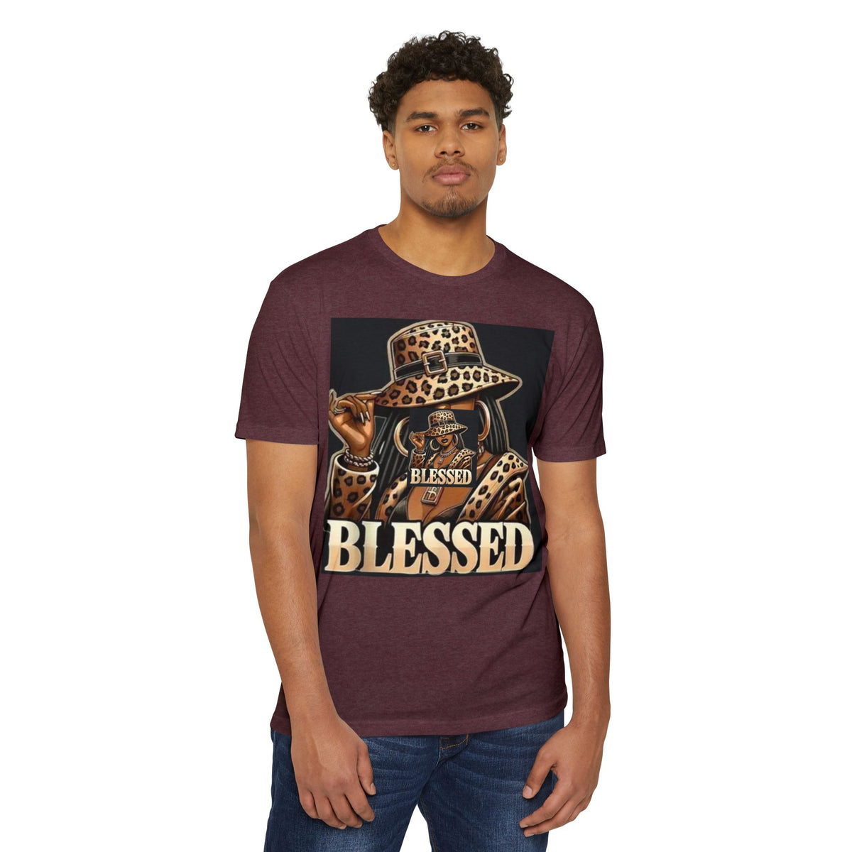 Blessed Leopard Hat T-Shirt