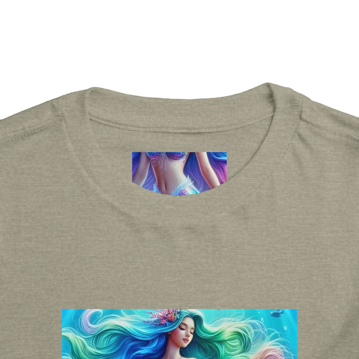 Toddler Mermaid Tee — Colorful Rainbow Sea Princess Short Sleeve Shirt