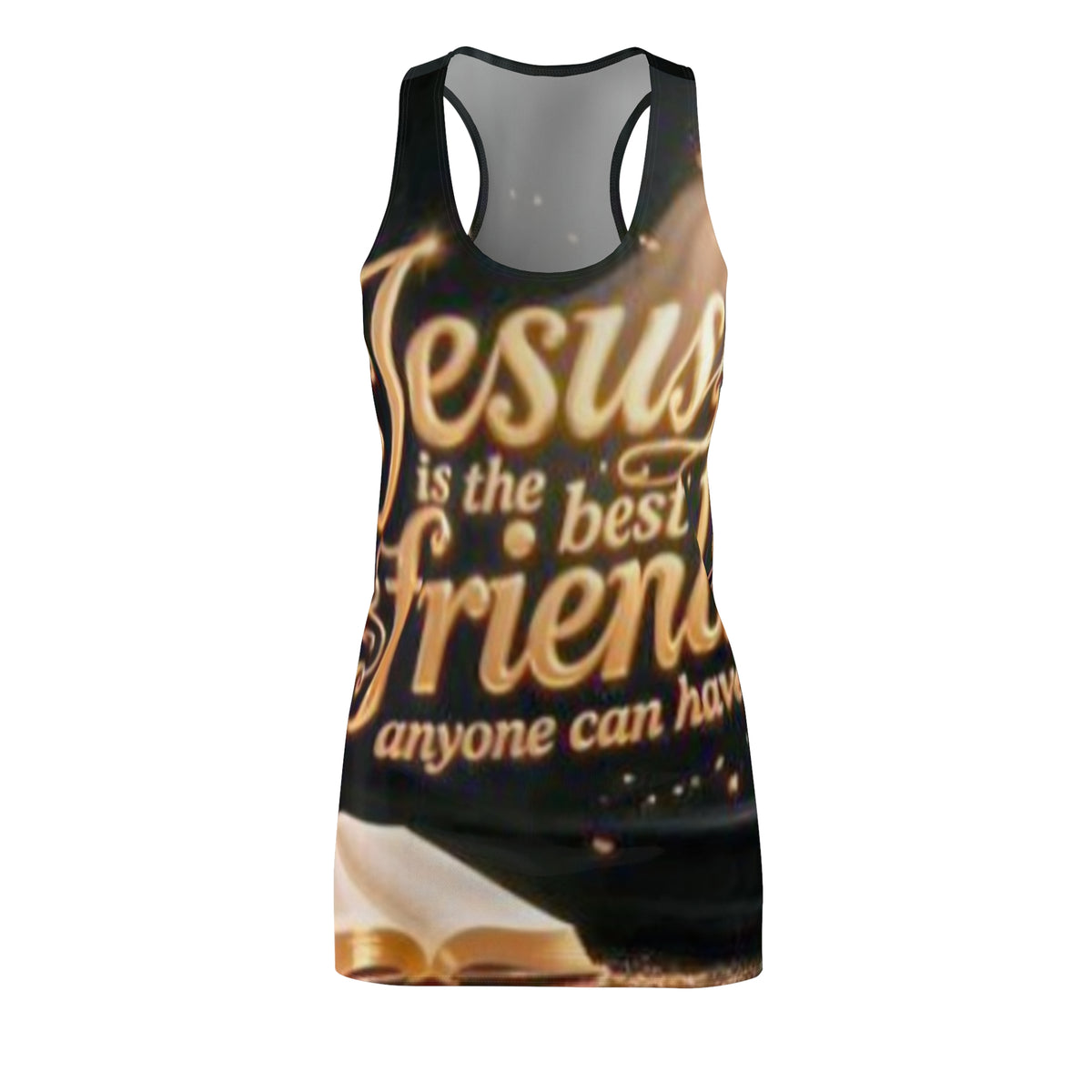 Jesus Is the Best Friend Racerback Dress — Christian Faith AOP Dress