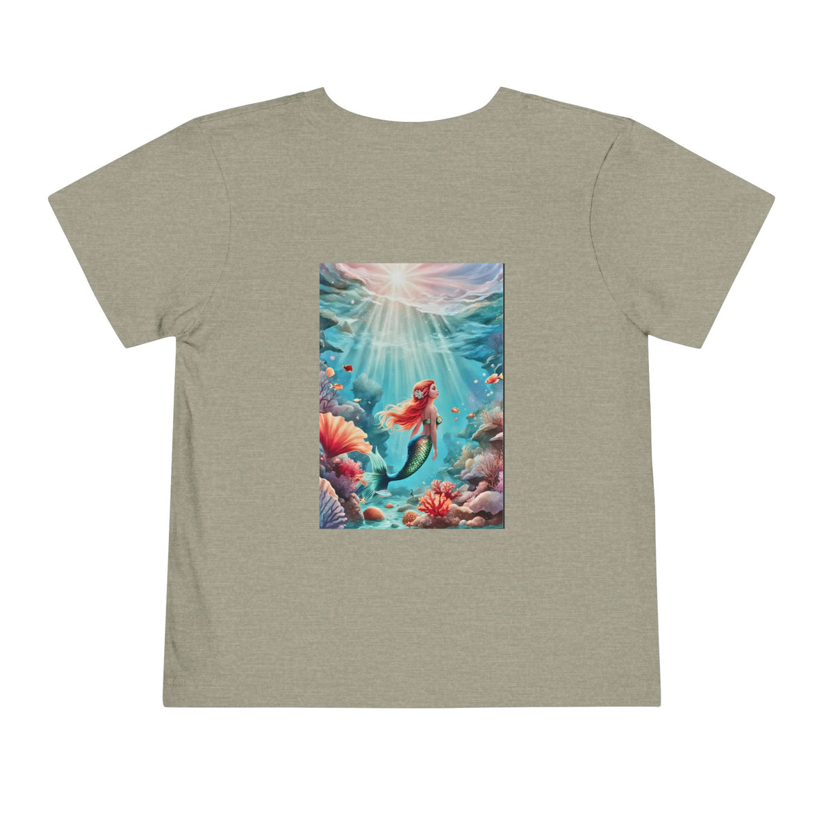 Mermaid Toddler Tee – Underwater Sunlight Sea Life Graphic