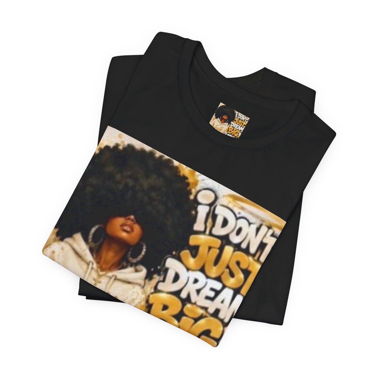 Faith Hoodie Tee — "I Don’t Just Dream Big, I Pray Bigger" Inspirational Graphic T-Shirt