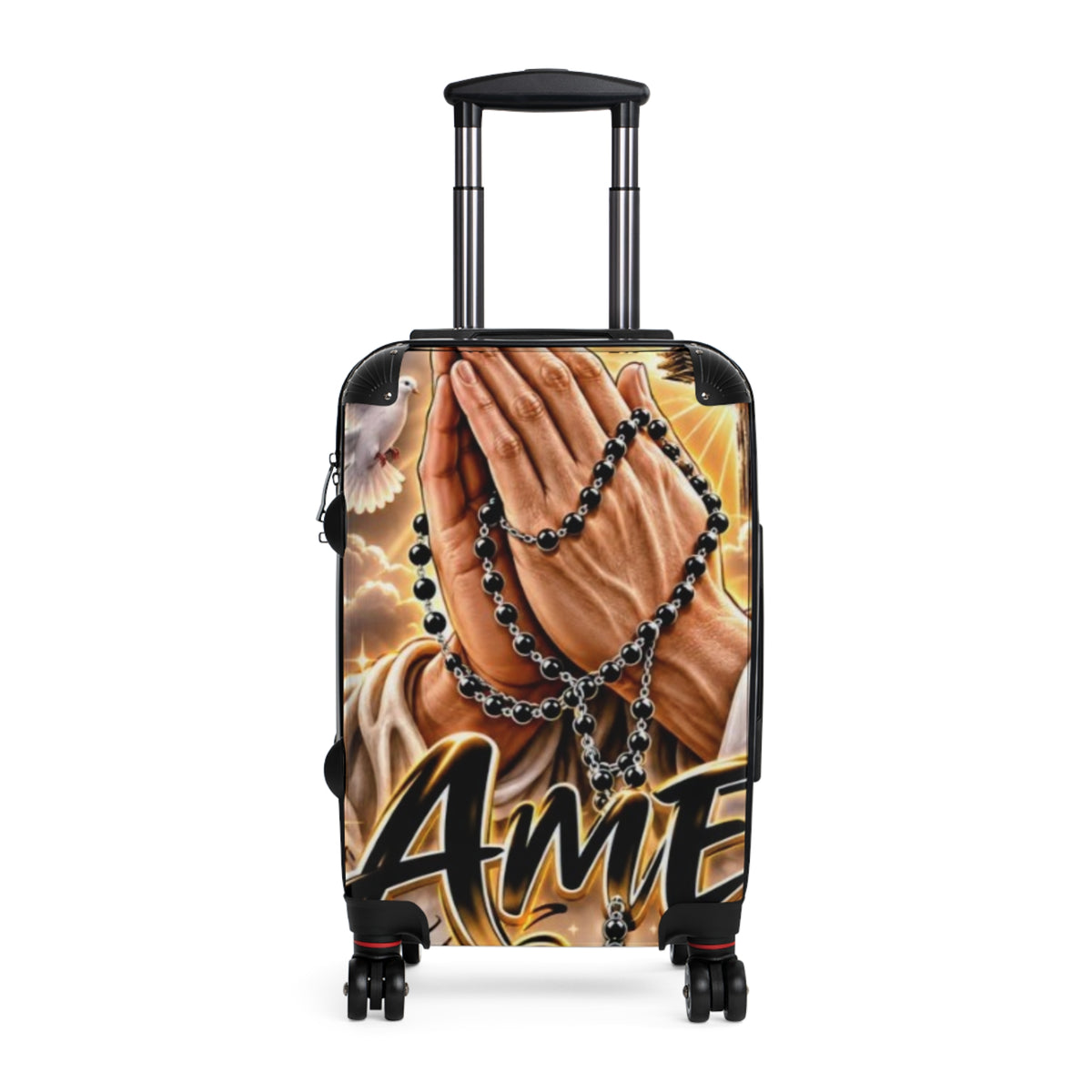 Prayer Hands Rosary Carry-On Suitcase – Religious Travel Luggage