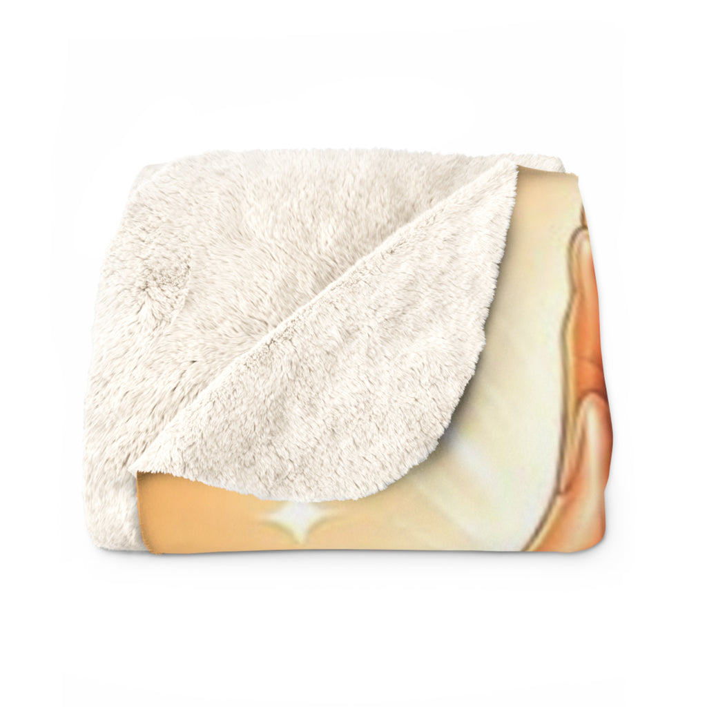 Sherpa Blanket – "Only God Can Judge Me" Praying Hands Religious Throw