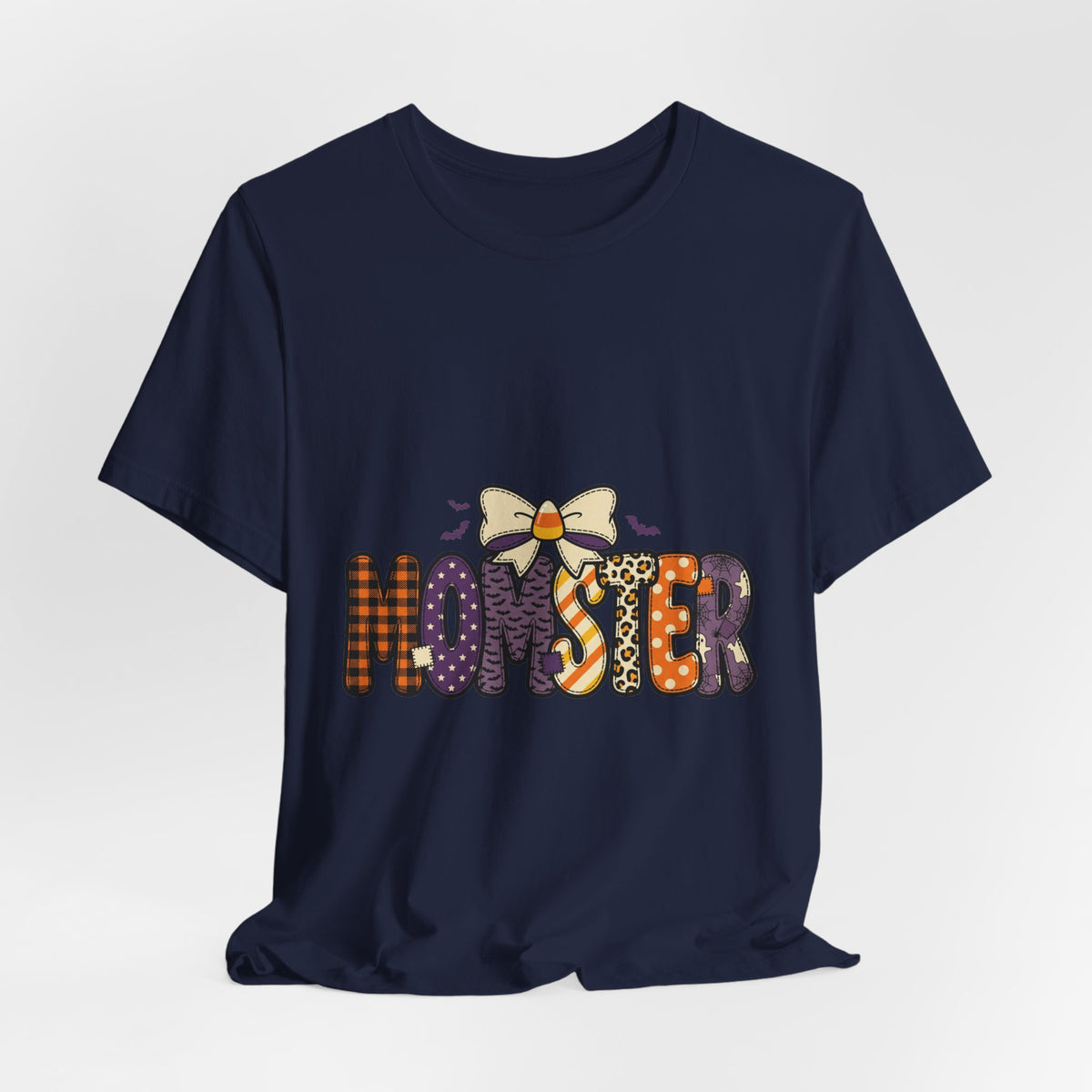 Momster Halloween Tee | Momster Graphic Shirt, Purple Orange Spooky Lettering