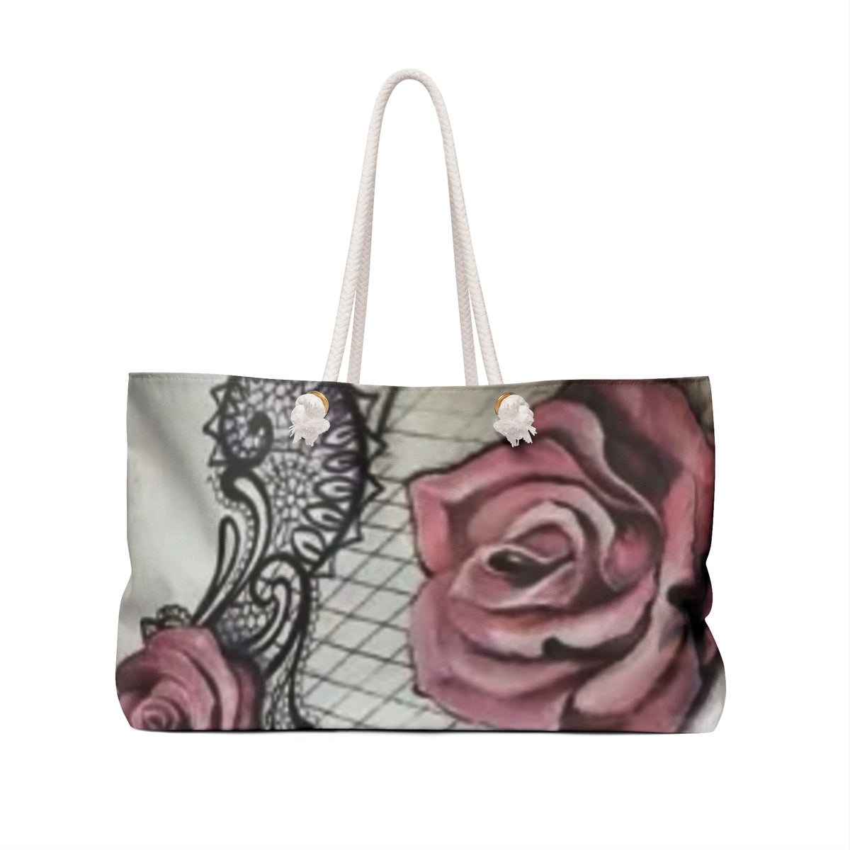 Floral Lace Rose Weekender Bag