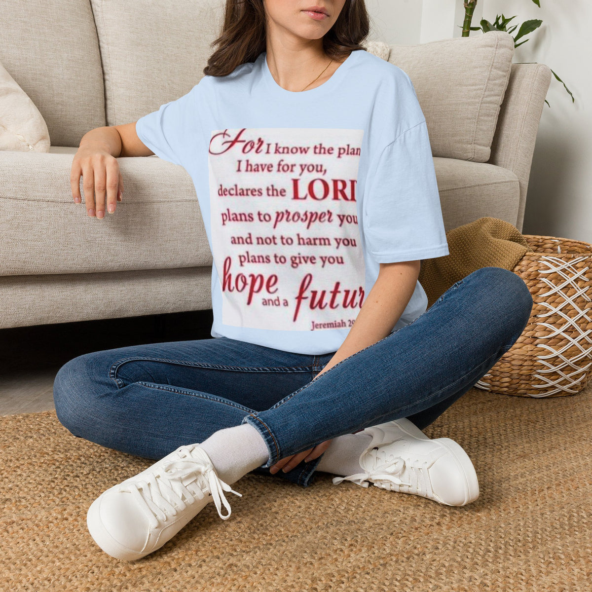 Christian Scripture T‑Shirt — "For I Know the Plans" Jeremiah 29:11 Inspirational Tee