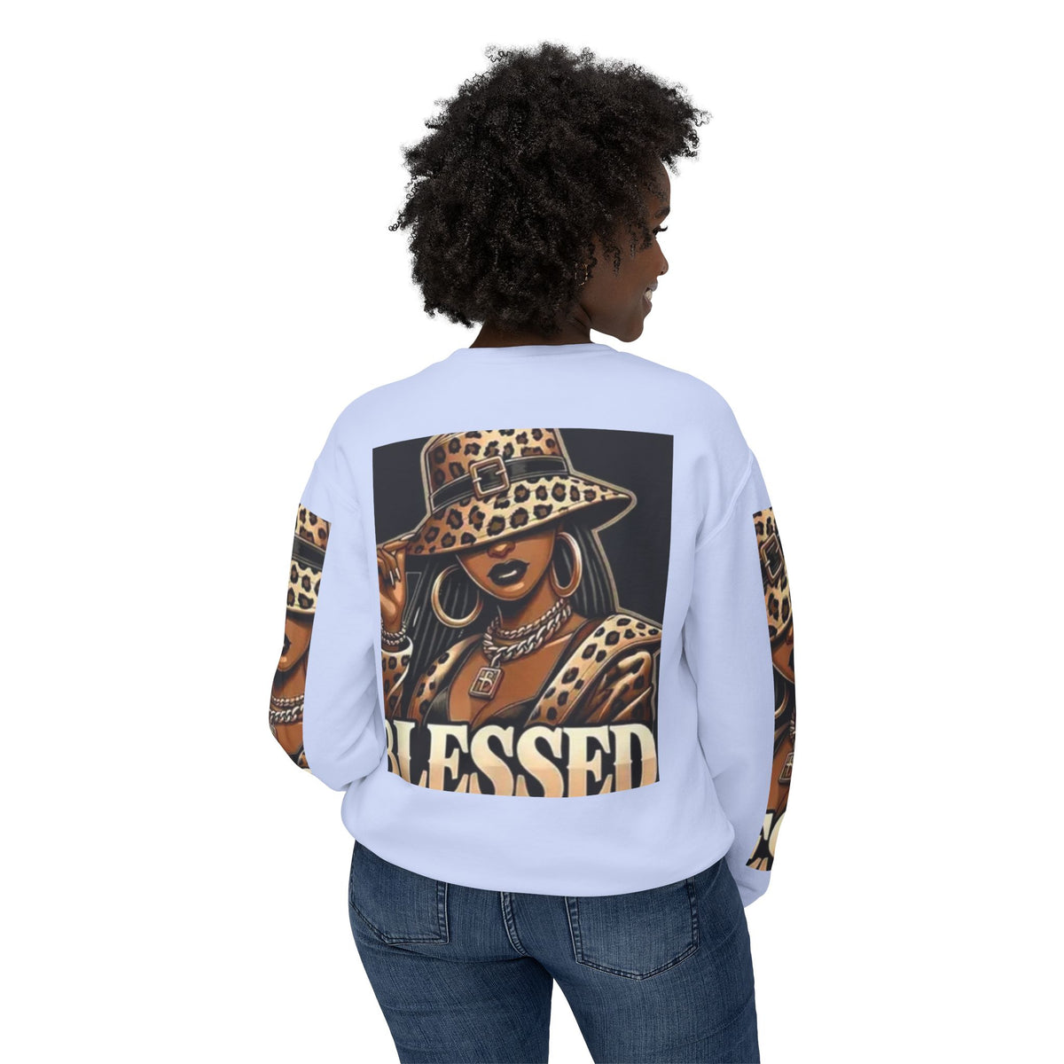 Blessed Leopard Femme Crewneck Sweatshirt