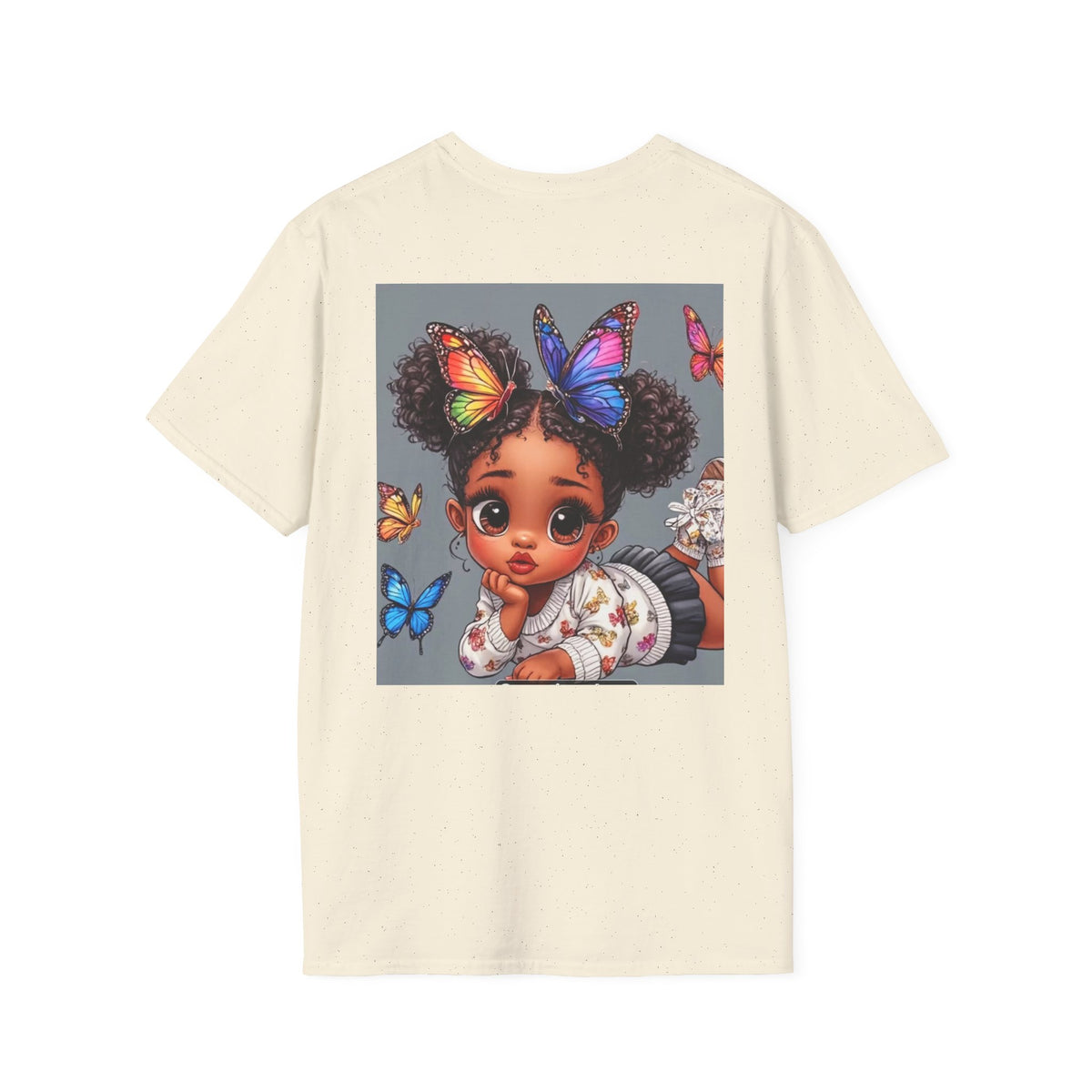Butterfly Crown T‑Shirt — Cute Little Girl Illustration Tee